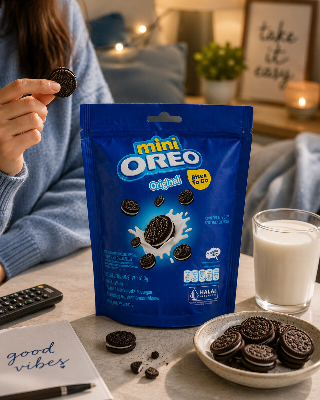Oreo Mini Cookies Vanilla Cup 61.3gm Imported From Asia - Nosh Products
