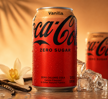 Coke Vanilla Zero Sugar 330ml Imported From UK - Nosh Products