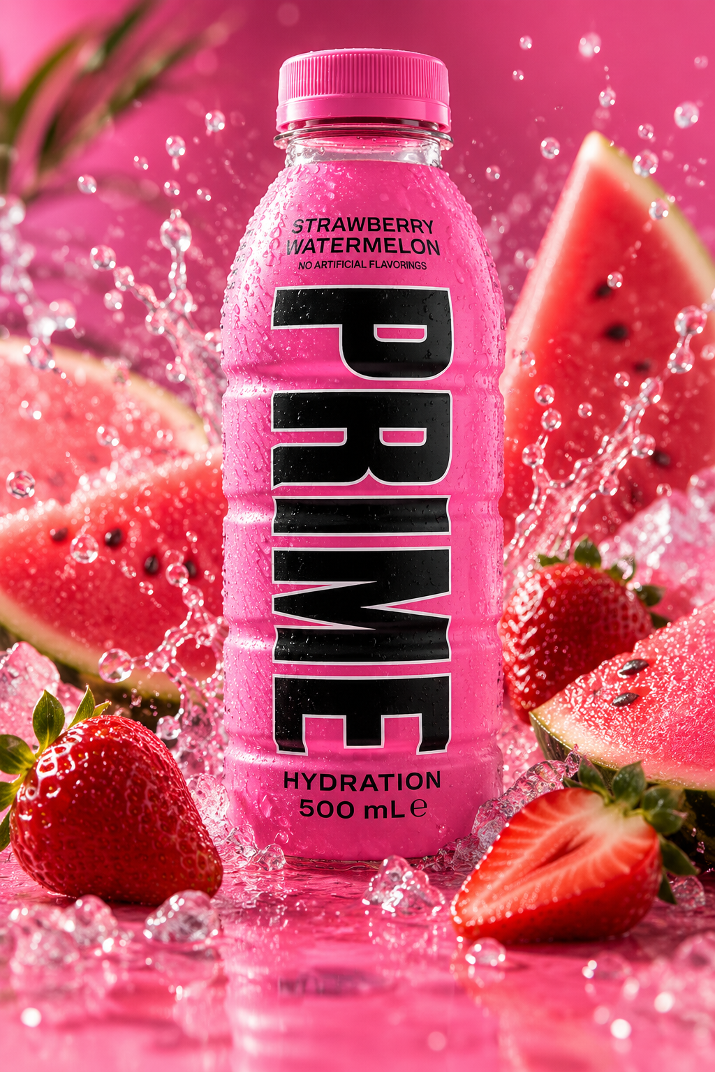 Prime Hydration Strawberry Watermelon Drink 500ml Imported From USA - Nosh Products