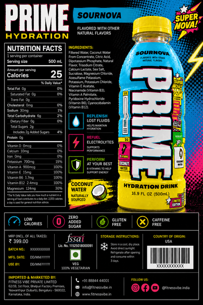 Prime Hydration Super Nova Drink 500ml Imported From USA - Nosh Products