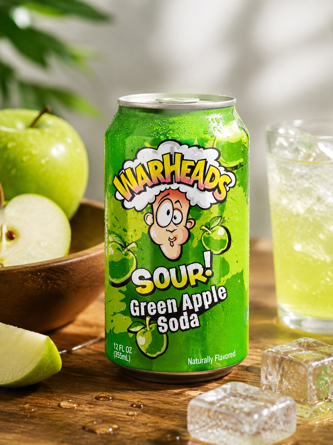 Warhead Green Apple Soda 355ml  Imported From USA/UK - Nosh Products