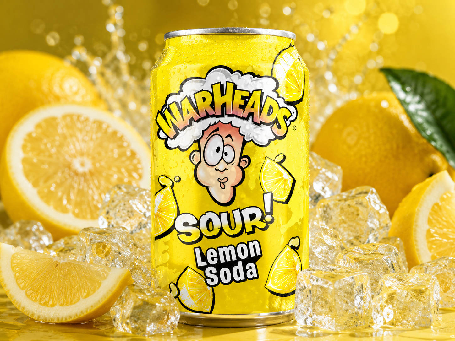 Warhead Lemon Soda 355ml  Imported From USA/UK - Nosh Products