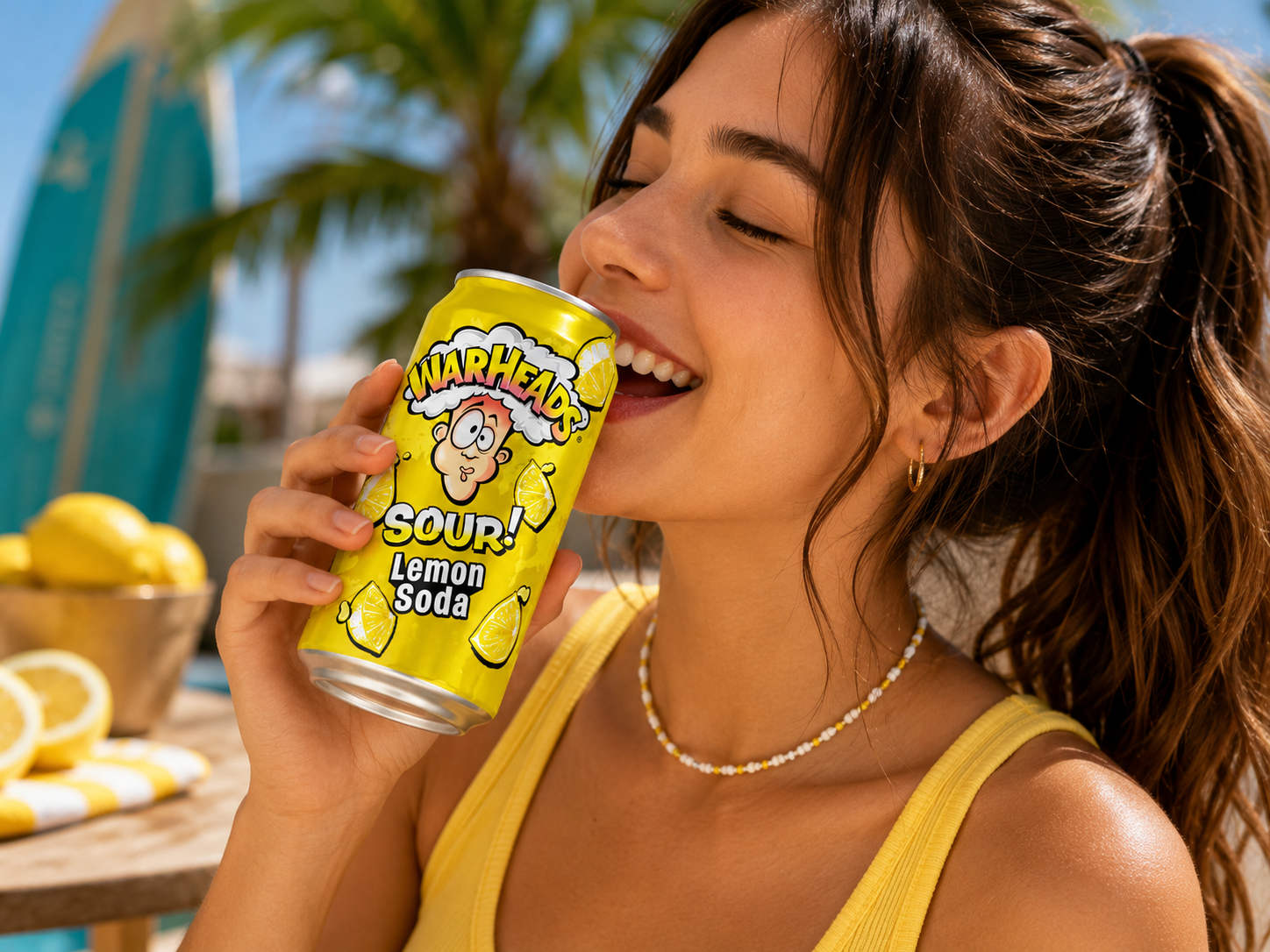 Warhead Lemon Soda 355ml  Imported From USA/UK - Nosh Products