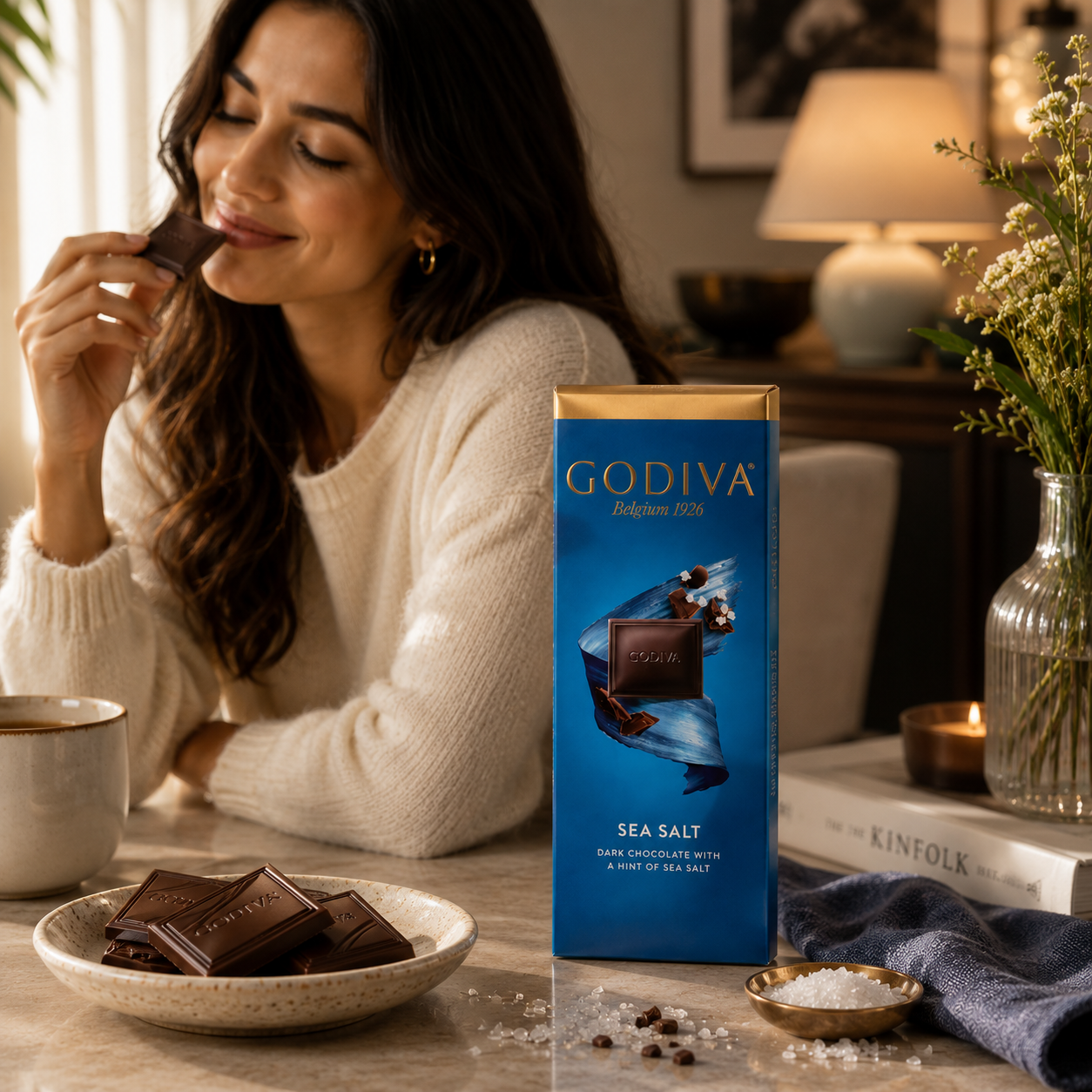 Godiva Dark Chocolate Sea Salt Chocolate 90gm Imported From Switzerland - Nosh Products