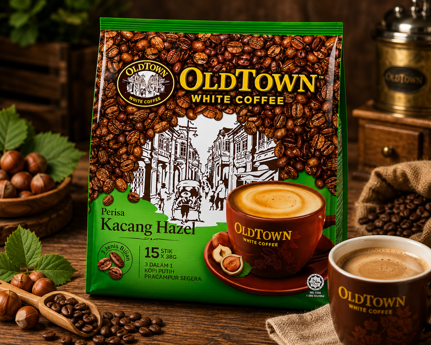 OldTown White Coffee Hazelnut Flavour -15 Sachets Imported From Malaysia - Nosh Products