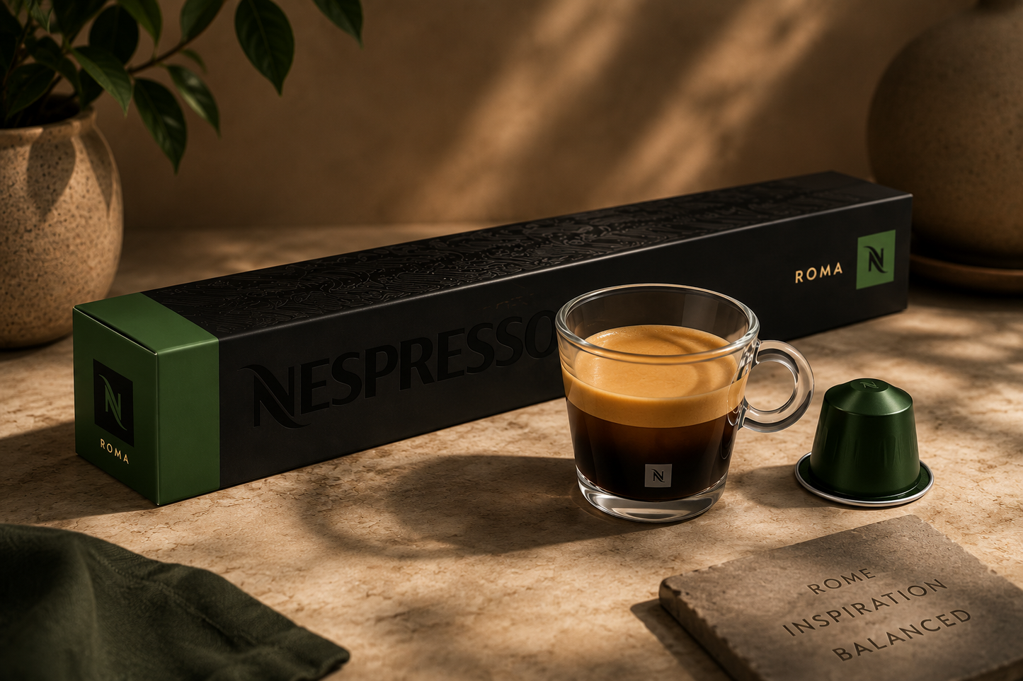 Nespresso Pods Sleeve Roma (10 Pods)  Imported From Switzerland - Nosh Products