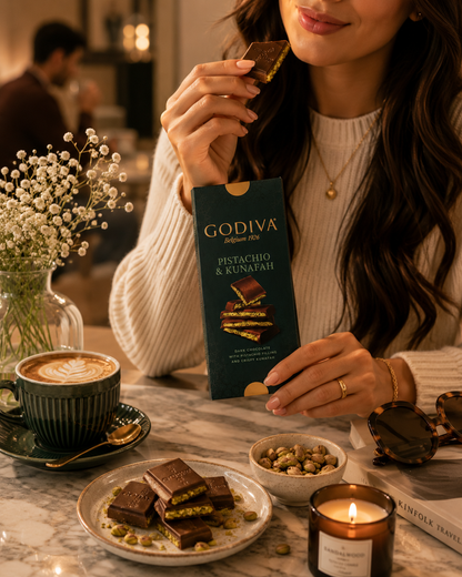 Godiva Pistachio Kunafa Dark Chocolate Bar 122gm Imported From UAE