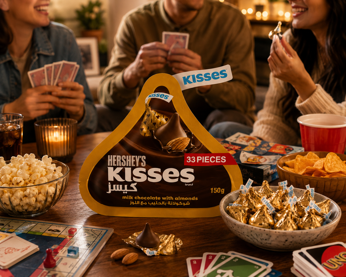 Hershey Kisses Milk Chocolate With Almonds 150gm Imported From USA - Nosh Products
