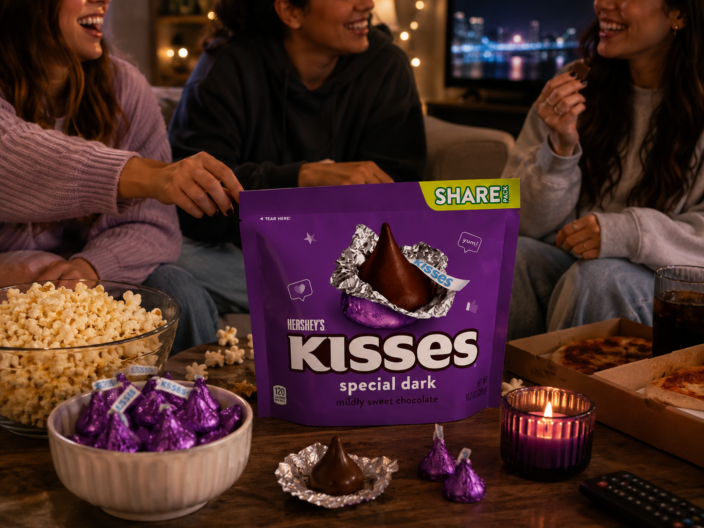 Hershey Kisses Special Dark Chocolate 306gm Imported From USA - Nosh Products