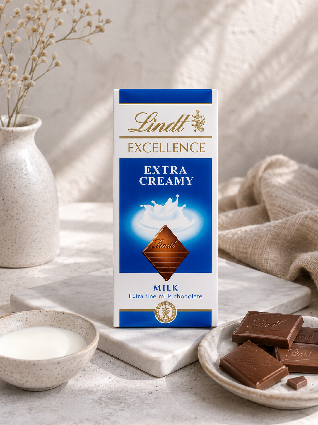 Lindt Excellence Extra Creamy Milk Chocolate 100gm Global Import - Nosh Products
