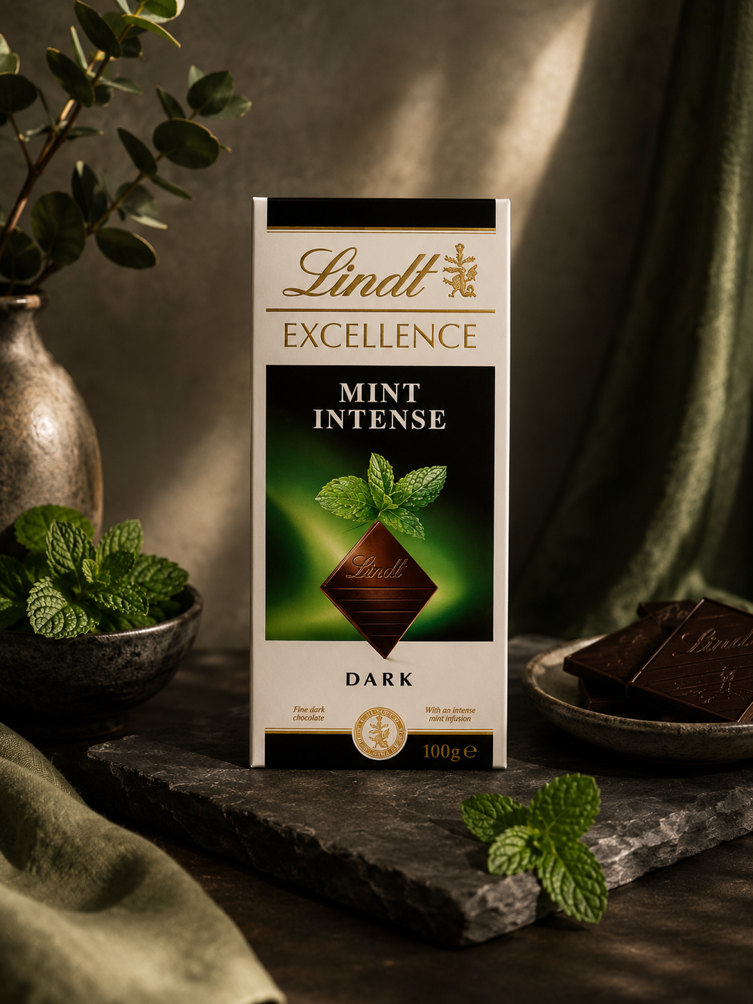 Lindt Excellence Mint Dark Chocolate 100gm Global Import - Nosh Products