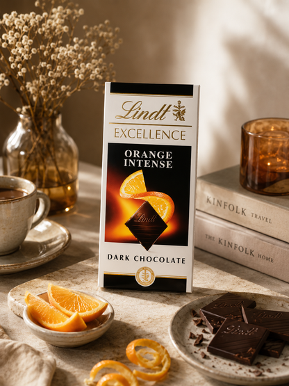 Lindt Excellence Orange Dark Chocolate 100gm Global Import - Nosh Products