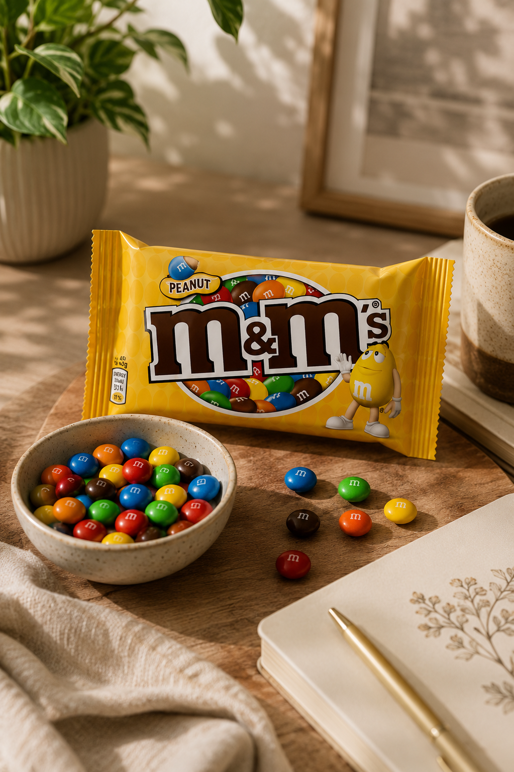 M&M Peanut Chocolate 45gm (Pack of 24) Imported From USA - Nosh Products
