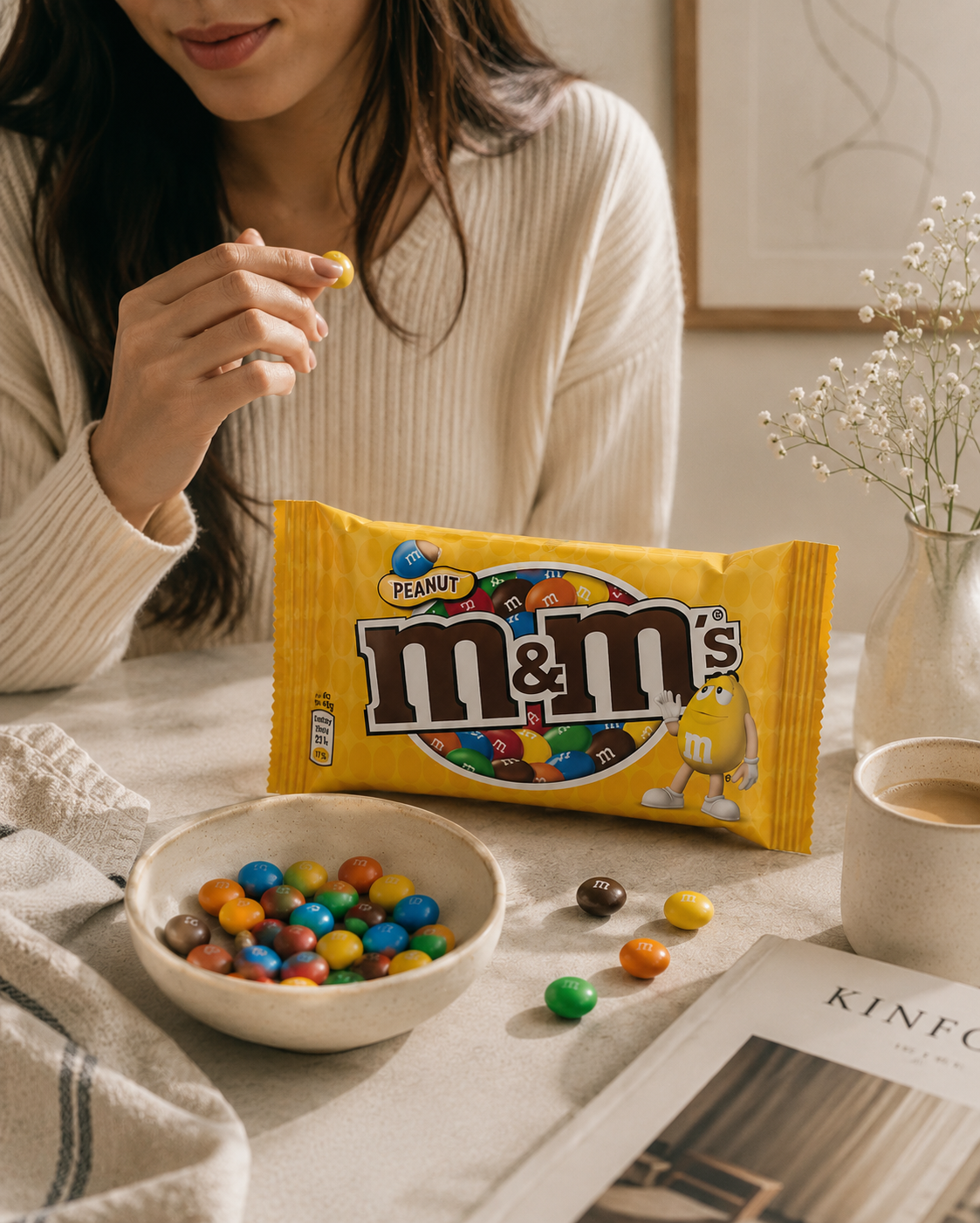 M&M Peanut Chocolate 45gm (Pack of 24) Imported From USA - Nosh Products
