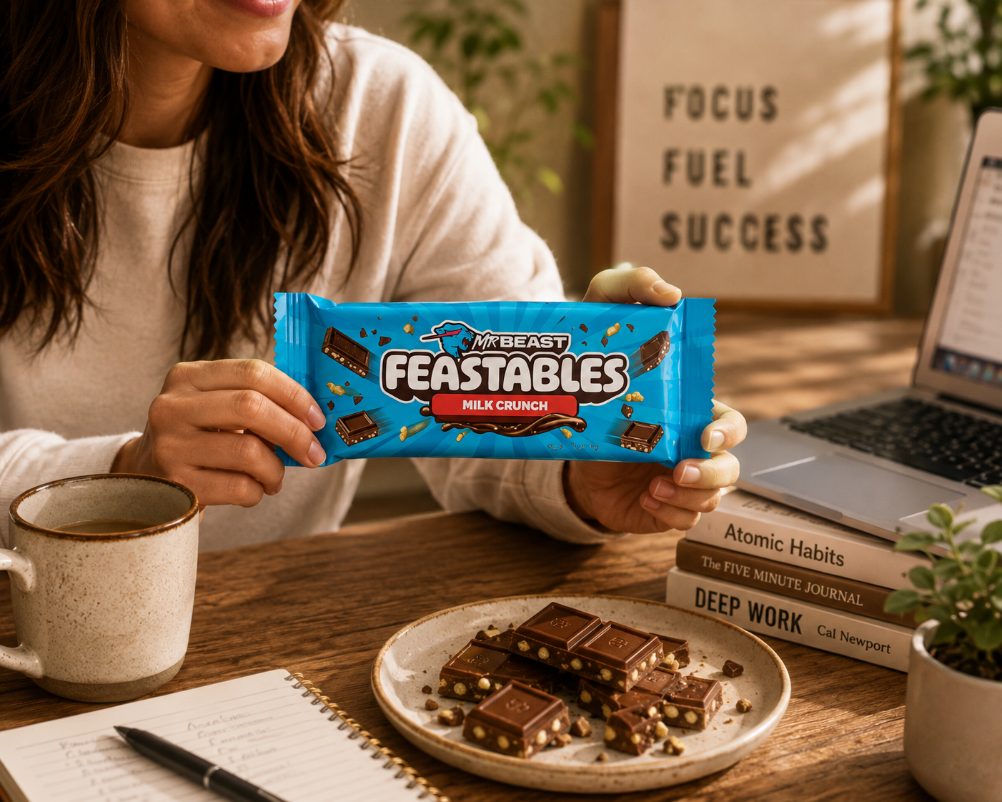 Feastables Milk Crunch Chocolate 60gm Imported From USA - Nosh Products