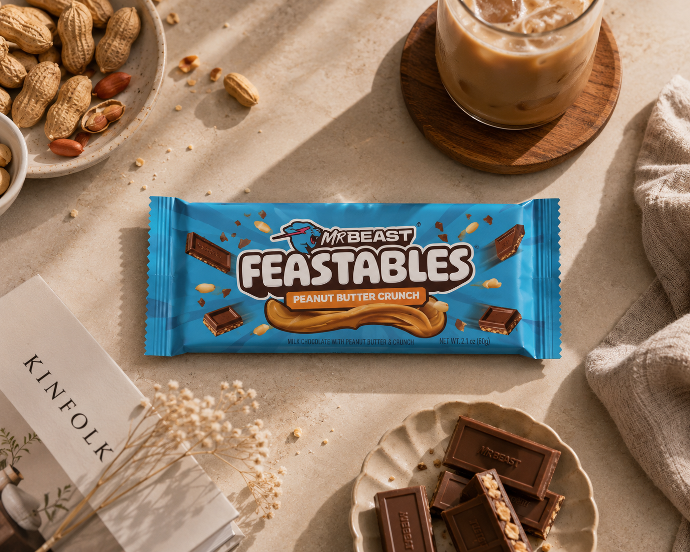 Feastables Peanut Butter Chocolate 60gm Imported From USA - Nosh Products
