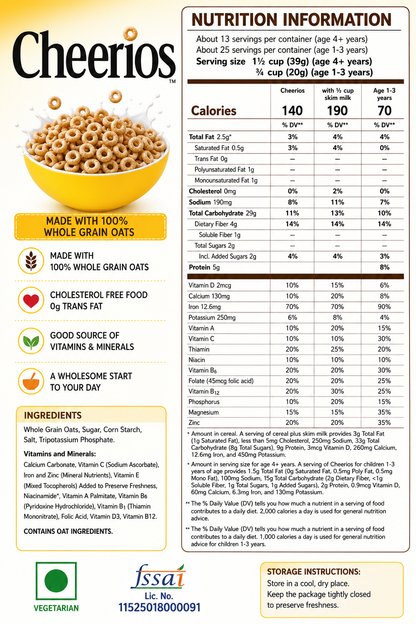 General Mills Cheerios Cereal 306gm Imported From USA - Nosh Products