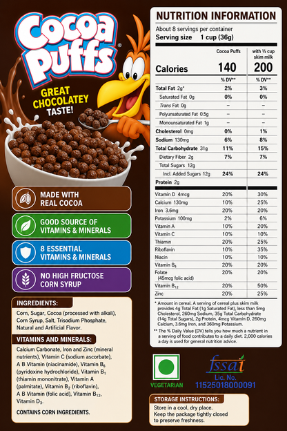 General Mills Cocoa Puffs Cereal 294gm Imported From USA - Nosh Products