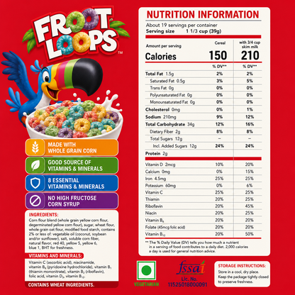 Kellogg's Froot Loops Cereal 286gm Imported From USA/UK - Nosh Products