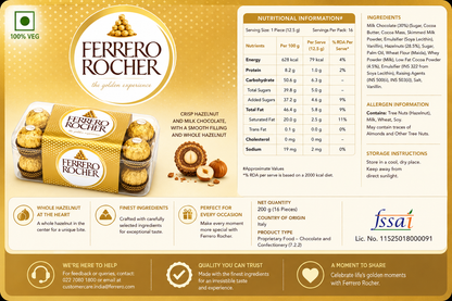 Ferrero Rocher T16 Imported Chocolate Imported From Italy - Nosh Products