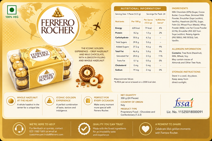 Ferrero Rocher T30 Imported Chocolate Imported From Italy - Nosh Products