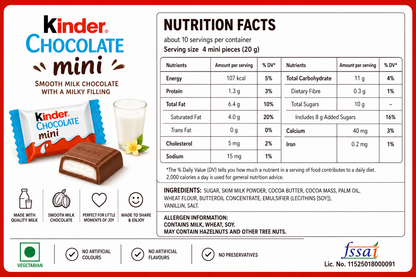 Kinder Chocolate Mini 600gm Imported From UK/USA - Nosh Products
