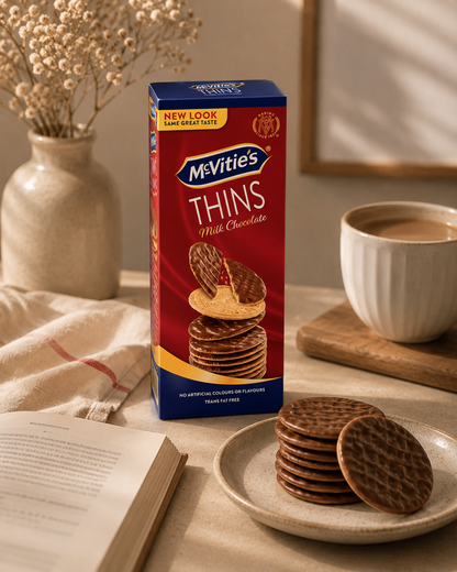 McVities Digestives Thins Milk Chocolate Biscuits 150gmImported From UK - Nosh Products