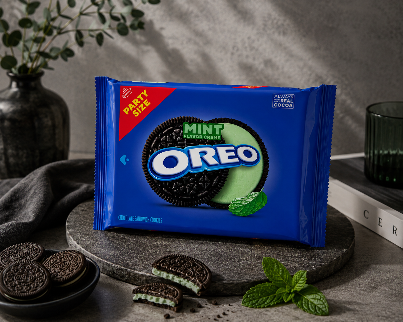 Oreo Biscuits Mint Flavour 482gm Imported From USA - Nosh Products