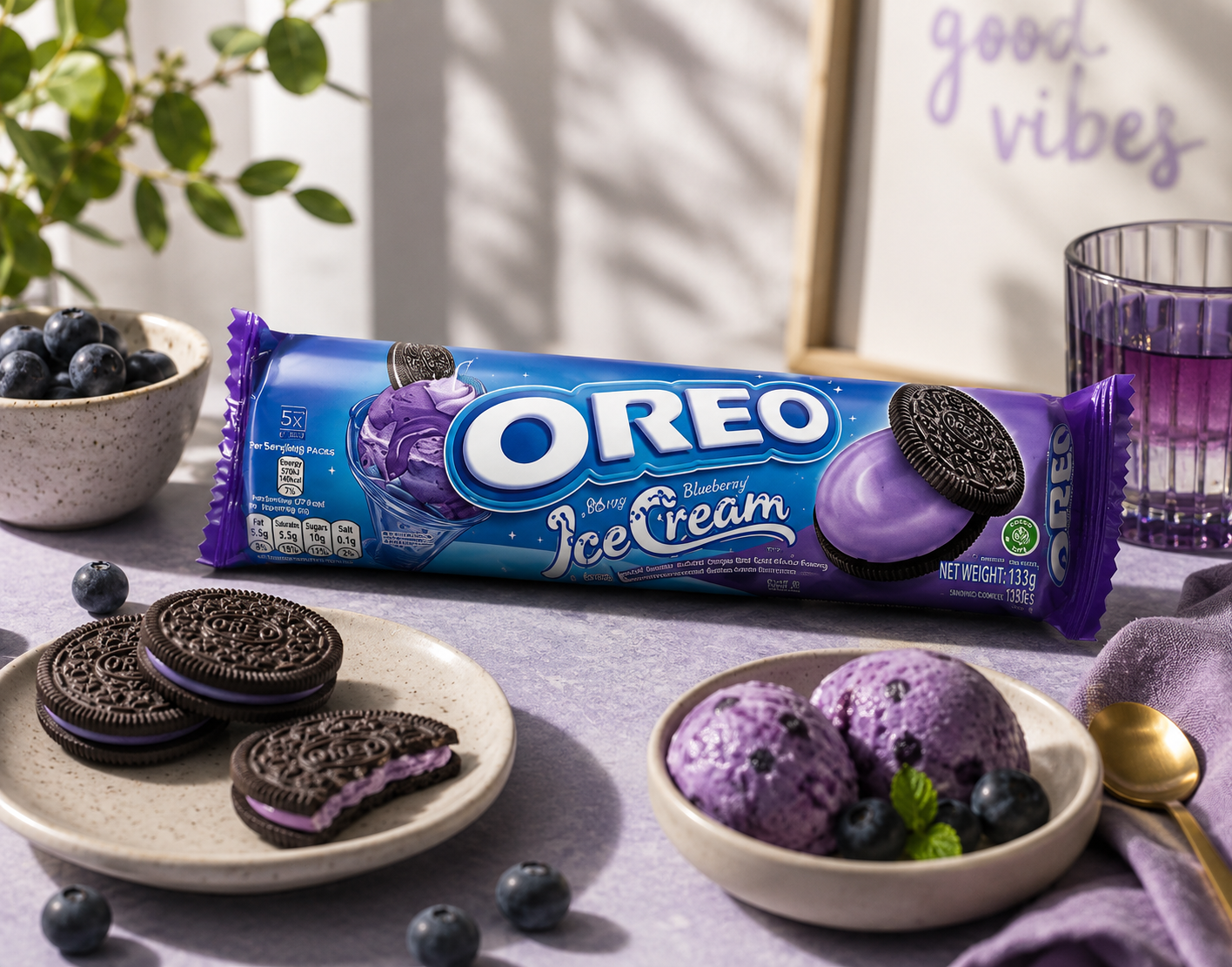 Oreo Blueberry Icecream Cookie 133gm Global Import - Nosh Products