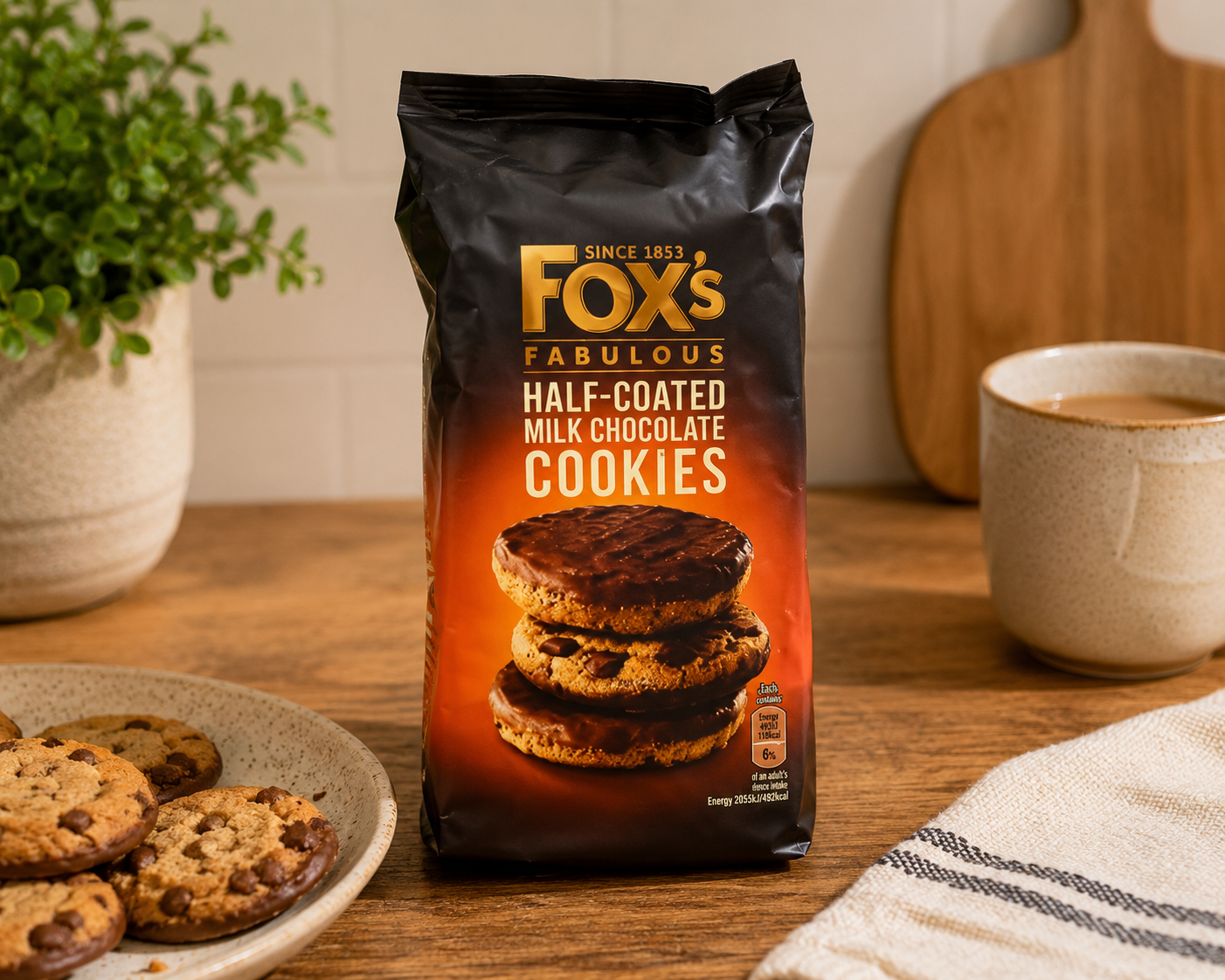 Fox Half Baked Chocolate Chip Cookies 180gm Imported From UK - Nosh Products