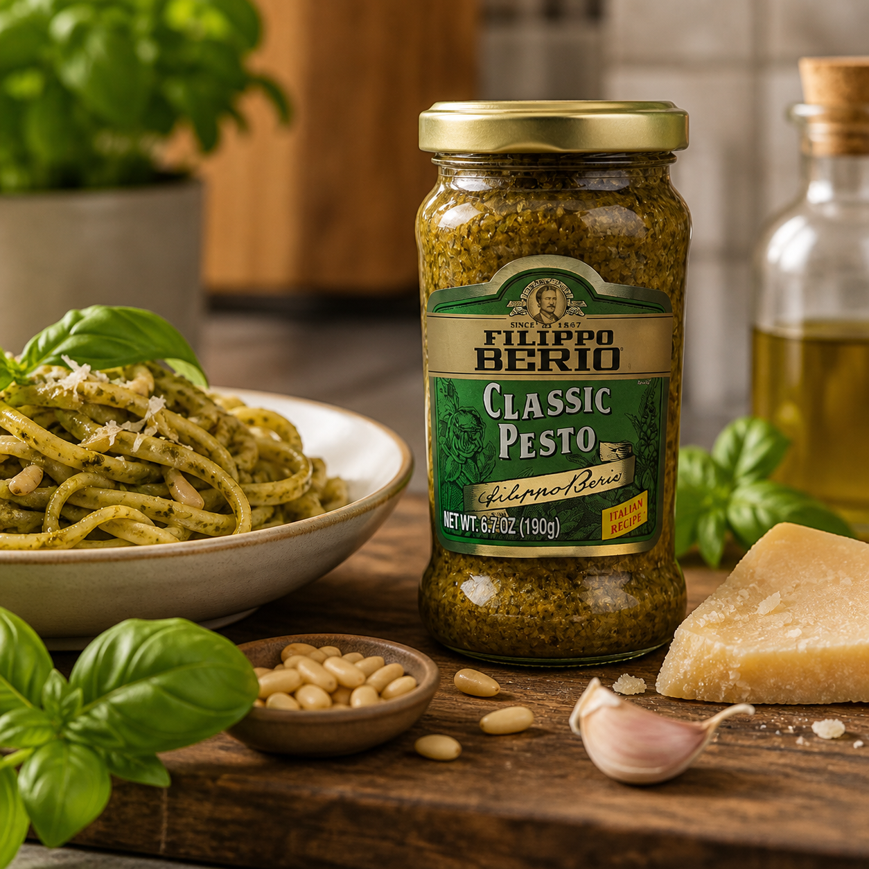 Fillipo Berrio Classic Pesto Sauce And Dip 190gm - Nosh Products