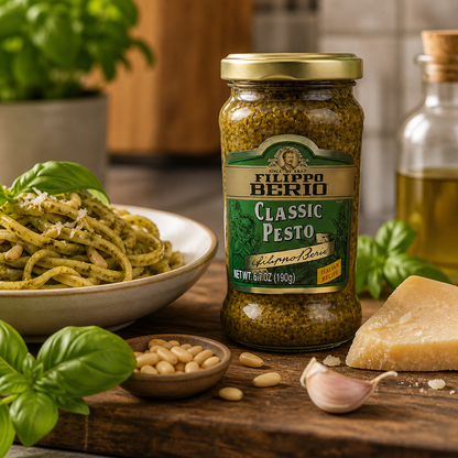 Fillipo Berrio Classic Pesto Sauce And Dip 190gm - Nosh Products