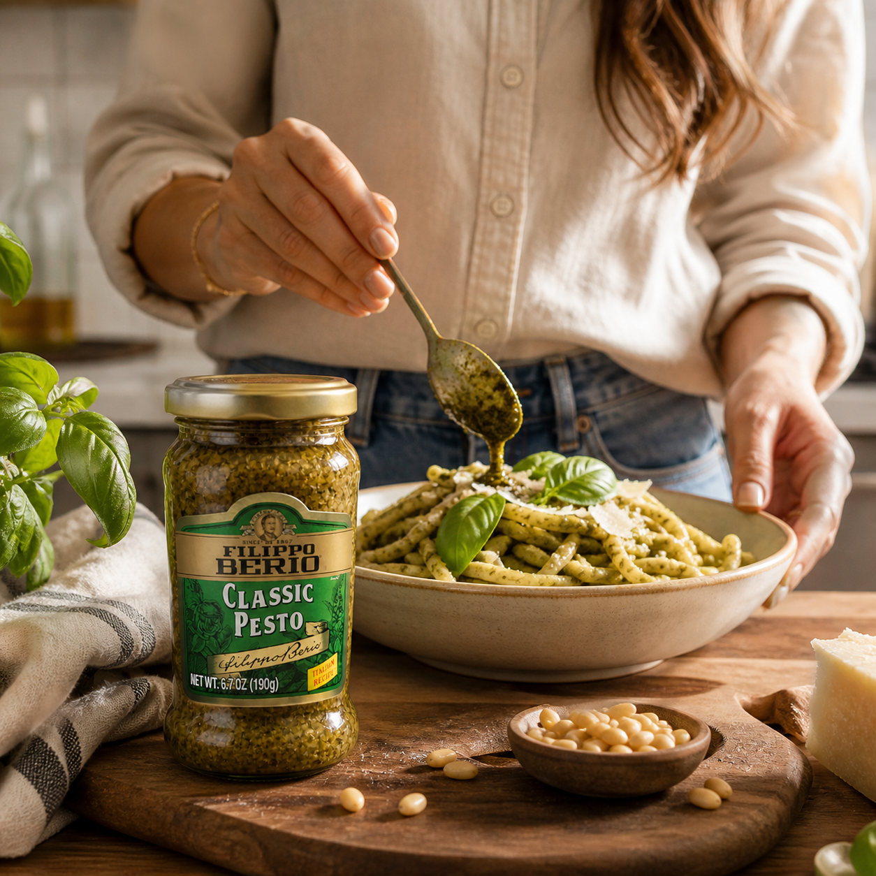 Fillipo Berrio Classic Pesto Sauce And Dip 190gm - Nosh Products