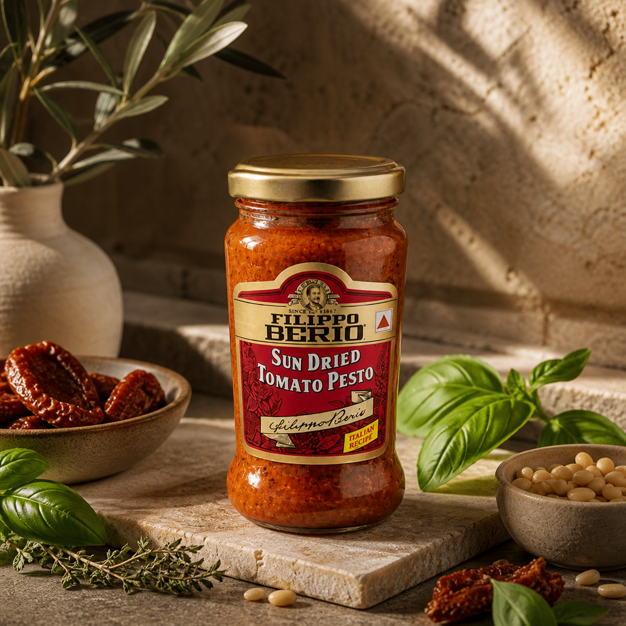 Fillipo Berrio Sundried Tomato Pesto Sauce And Dip 190gm - Nosh Products