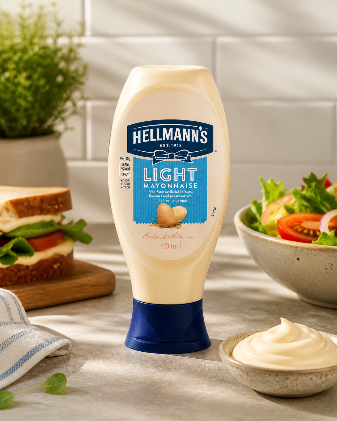Hellmann's Light Mayonnaise 430ml - Nosh Products