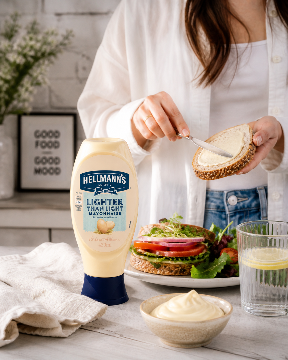Hellmann's Lighter Than Light Mayonnaise 430ml - Nosh Products