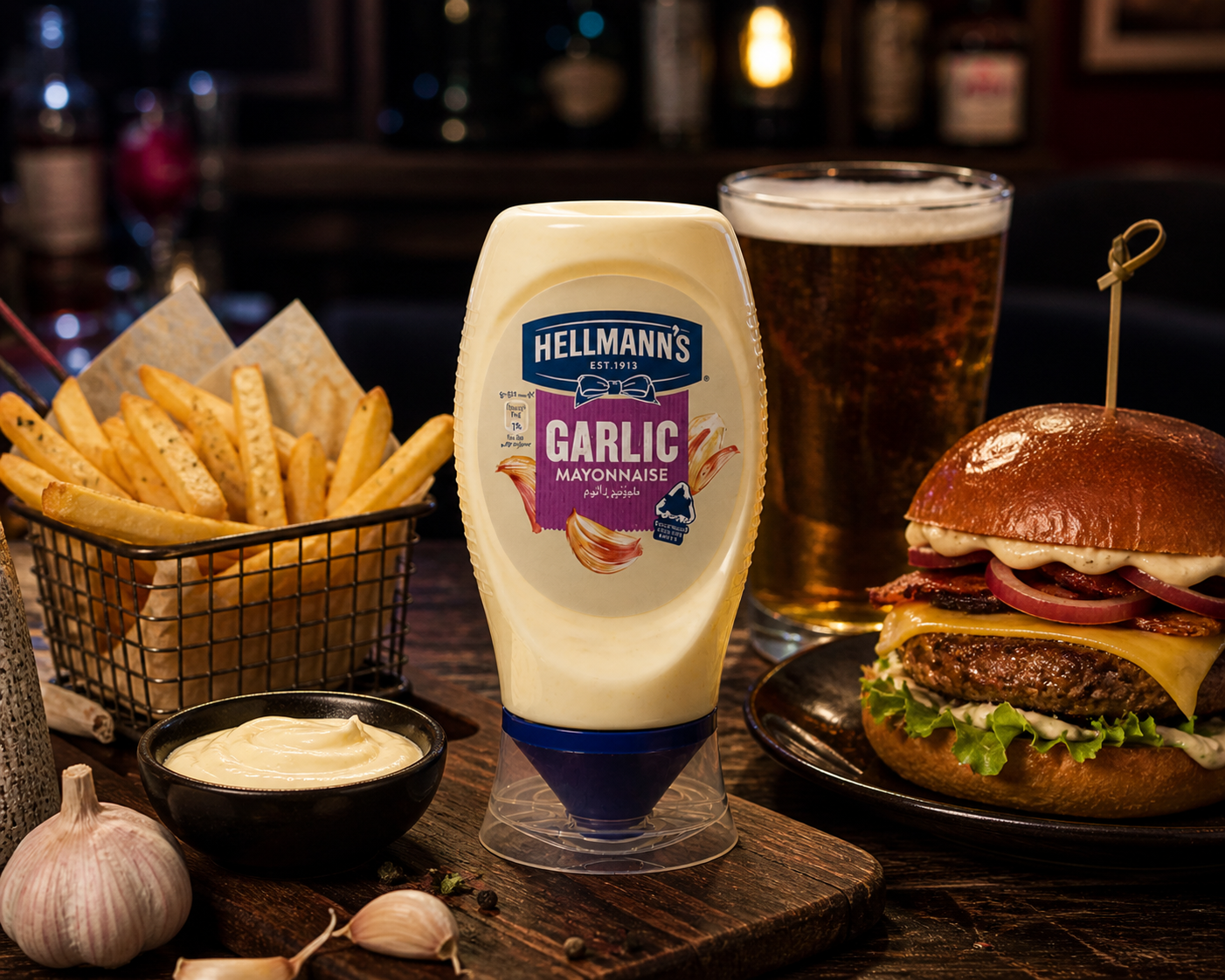 Hellmann's Garlic Mayonnaise 250ml - Nosh Products