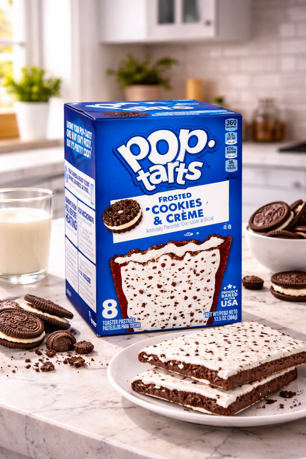 Kellogg's Pop Tart Frosted Cookies And Cream 384gm - Nosh Products