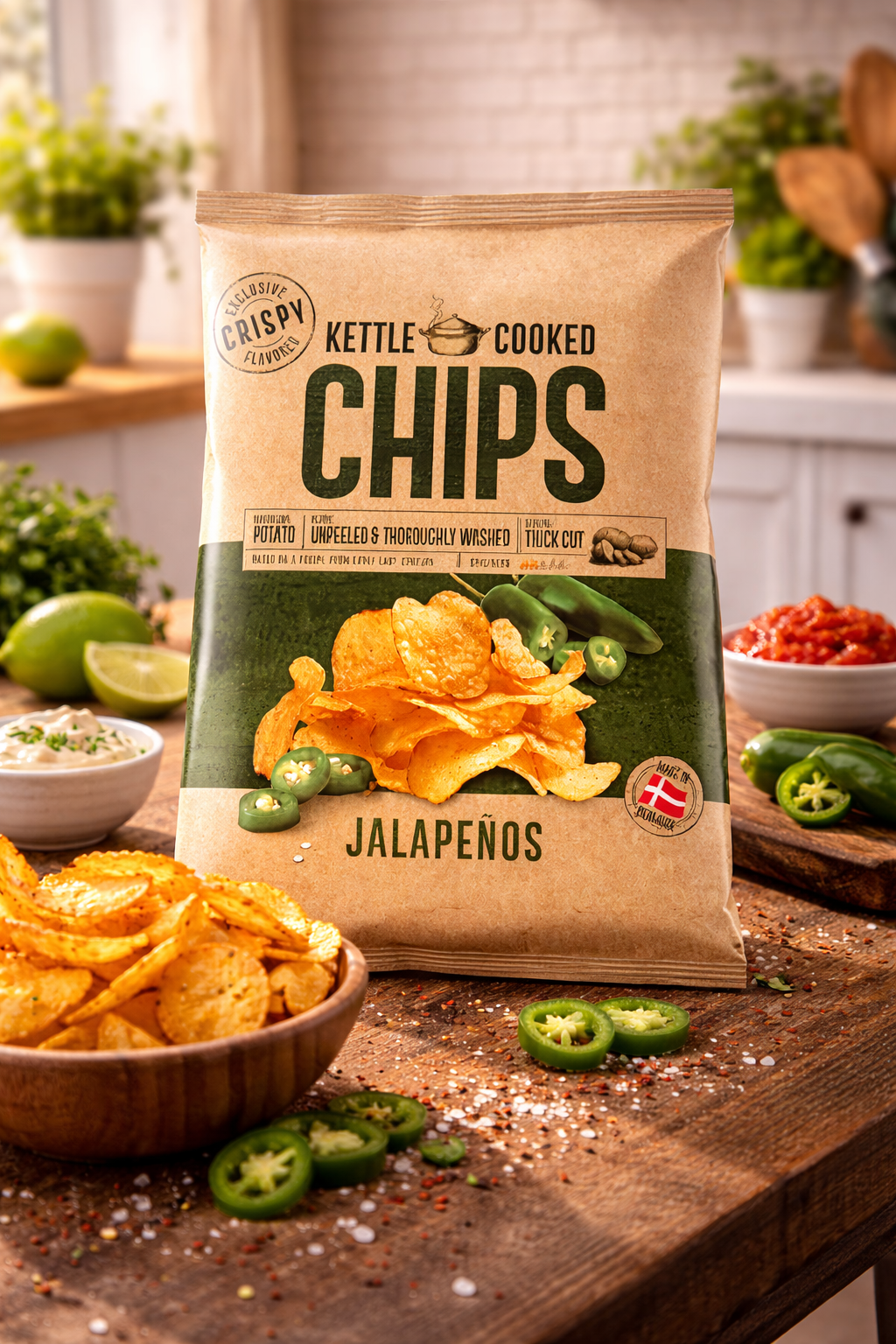 Kettle Cooked Chips Jalapeno 150gm - Nosh Products