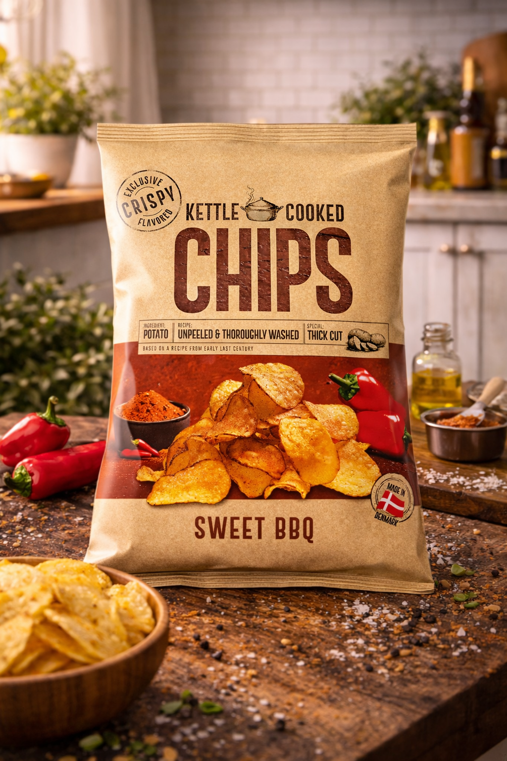 Kettle Cooked Chips Sweet BBQ 150gm - Nosh Products