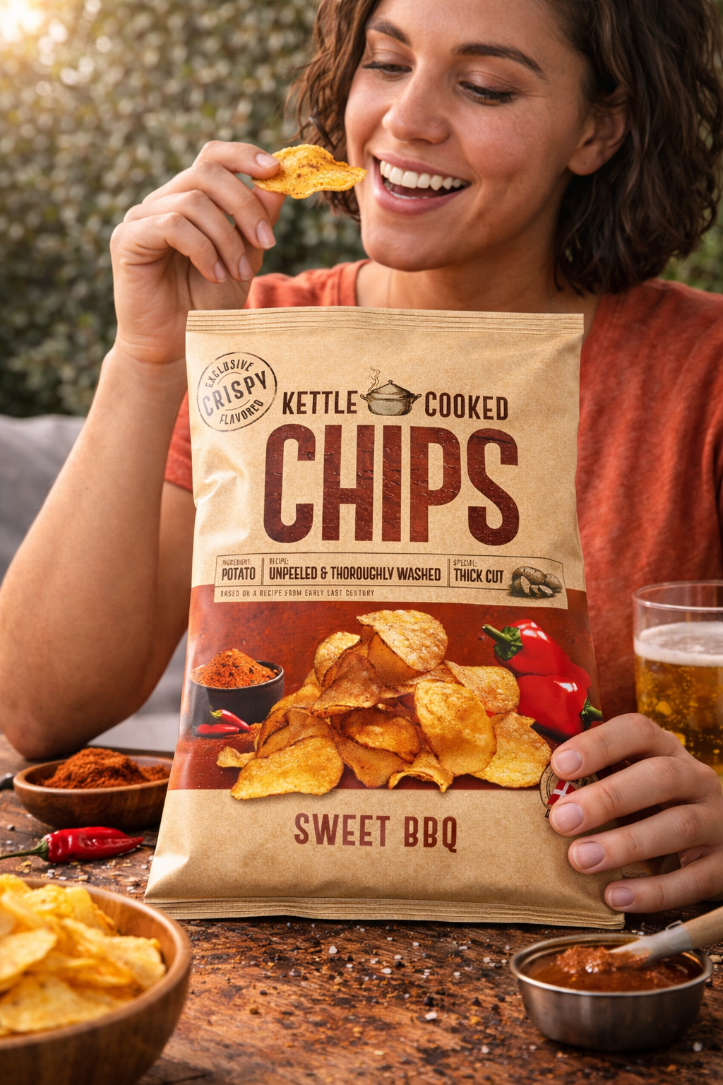 Kettle Cooked Chips Sweet BBQ 150gm - Nosh Products