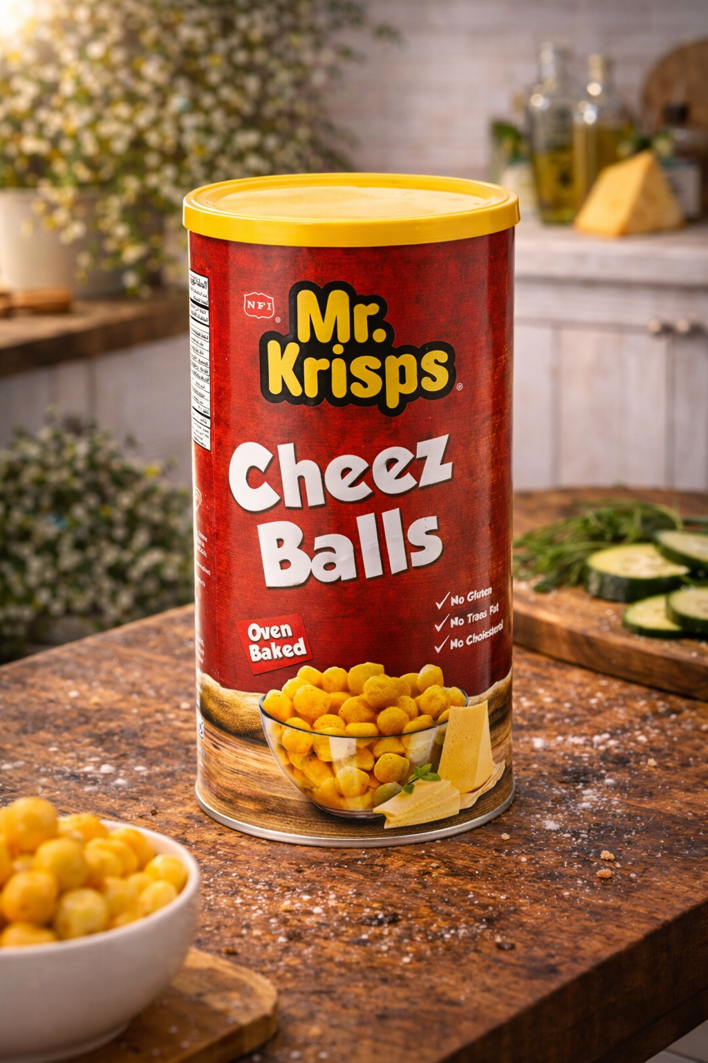 Mr Krisps Cheese Balls Cannister 80gm - Nosh Products