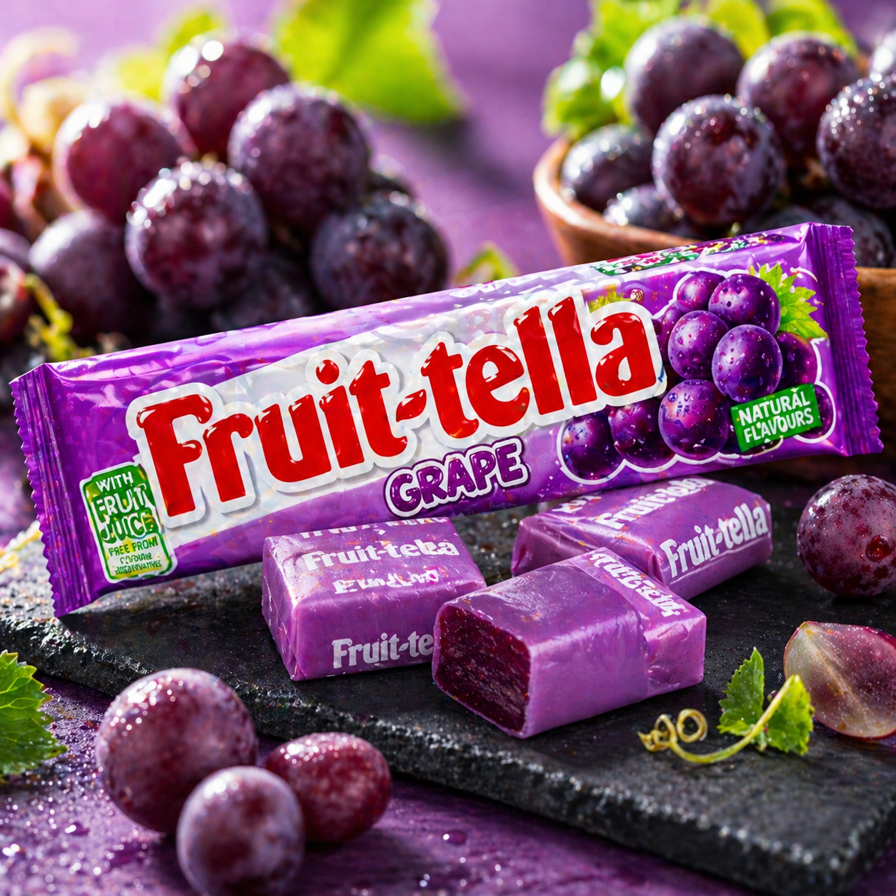 Fruitella Fruit Chews Grape Candy 45gm