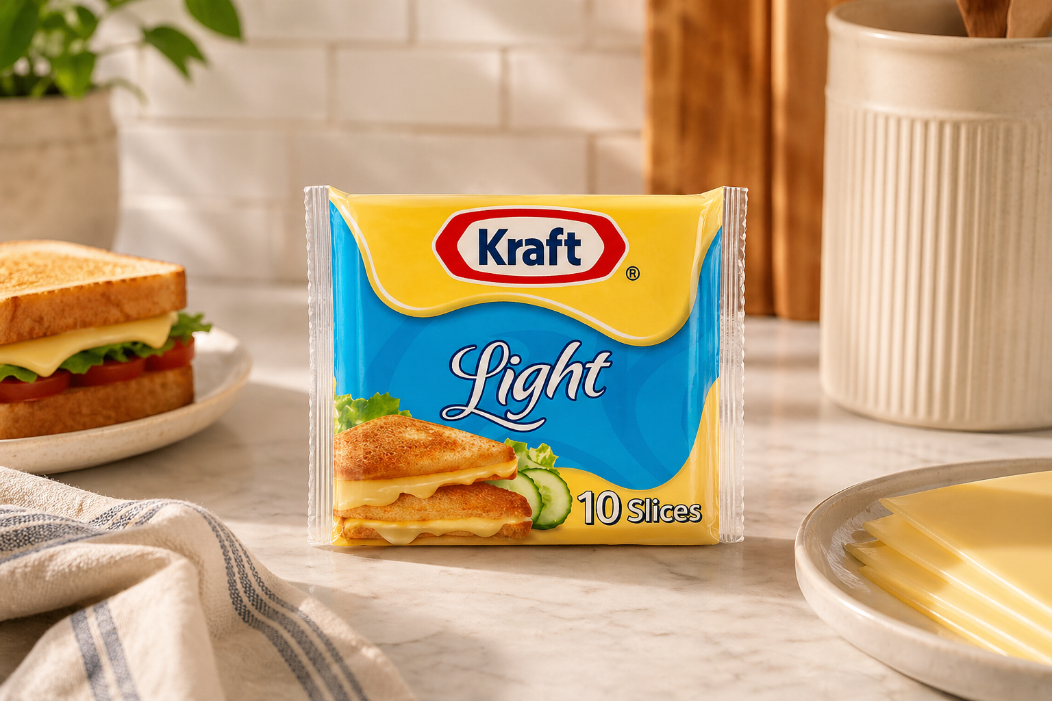 Kraft Cheese Slices Lite (10 Slices) - Nosh Products