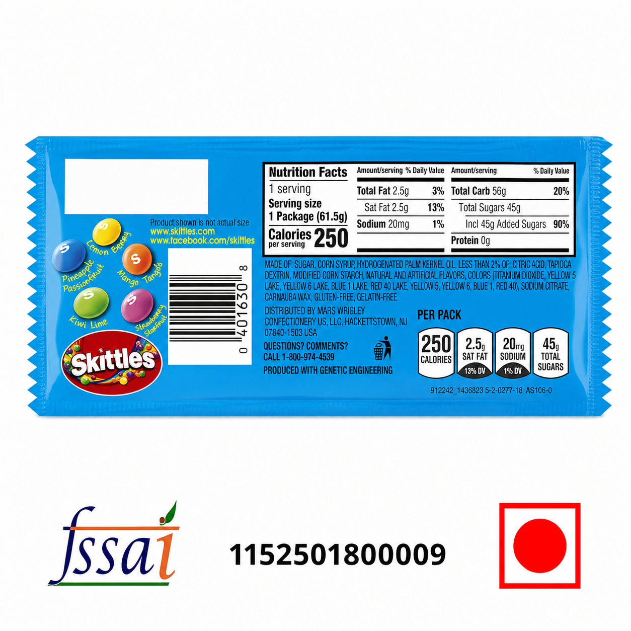 Skittles Tropical Candy 45gm - Nosh Products