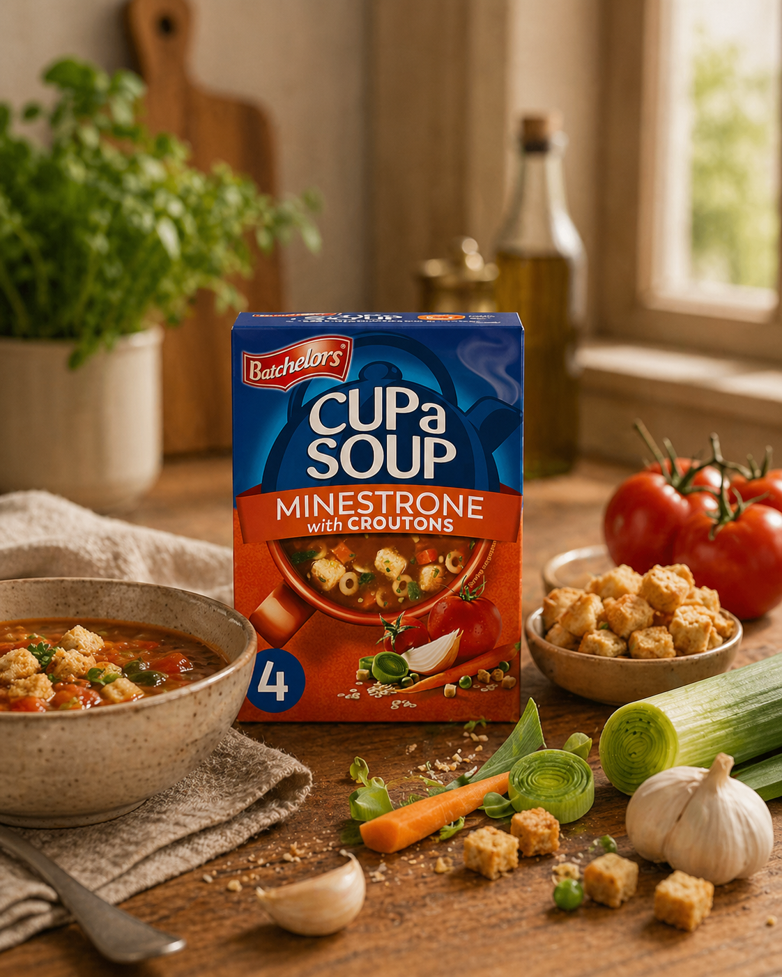 Batchelor's Cup-A-Soup Cream Of Minestrone With Croutons (4 Cups) - Nosh Products
