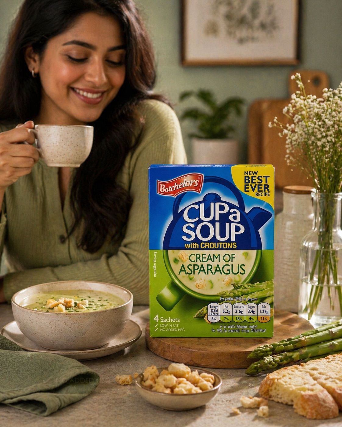 Batchelor's Cup-A-Soup Asparagus With Croutons (4 Cups) - Nosh Products