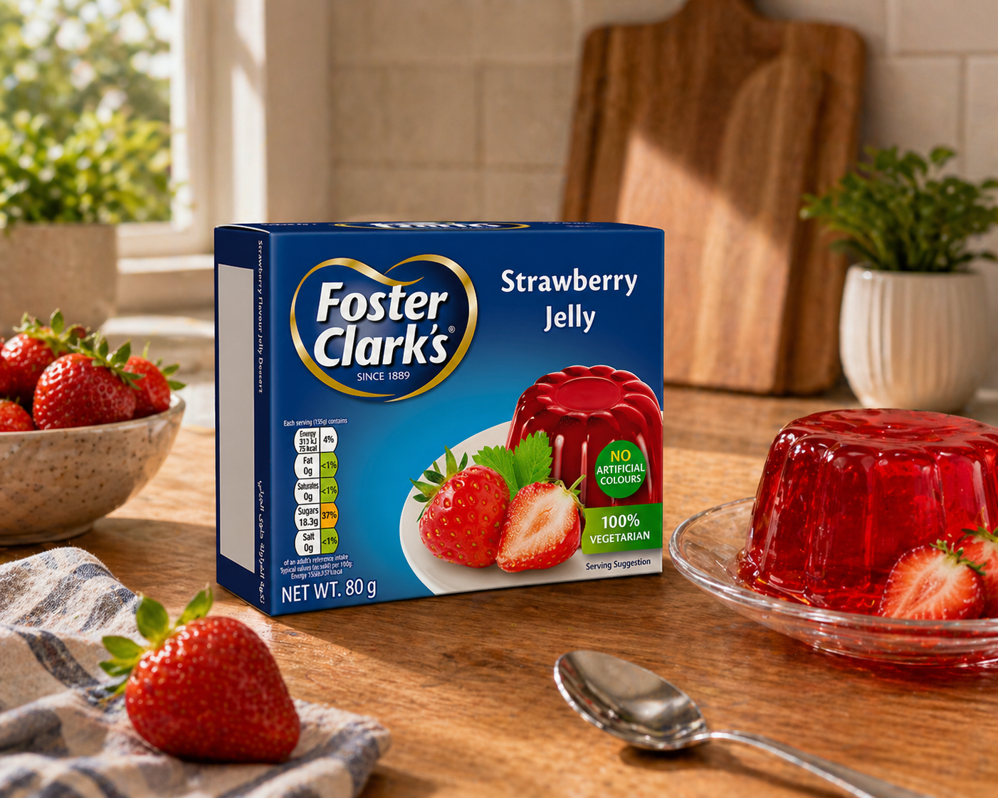 Foster Clark Jelly Strawberry 80gm - Nosh Products