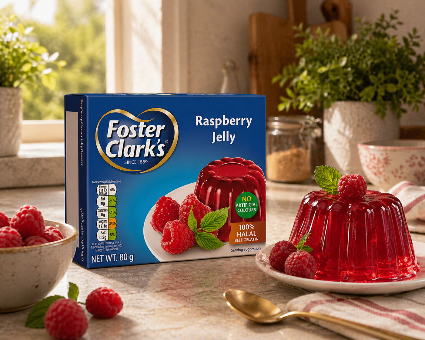 Foster Clark Jelly Raspberry 80gm - Nosh Products