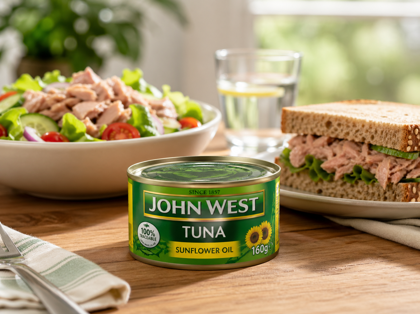 John West Tuna Sunflower Oil 160gm - Nosh Products